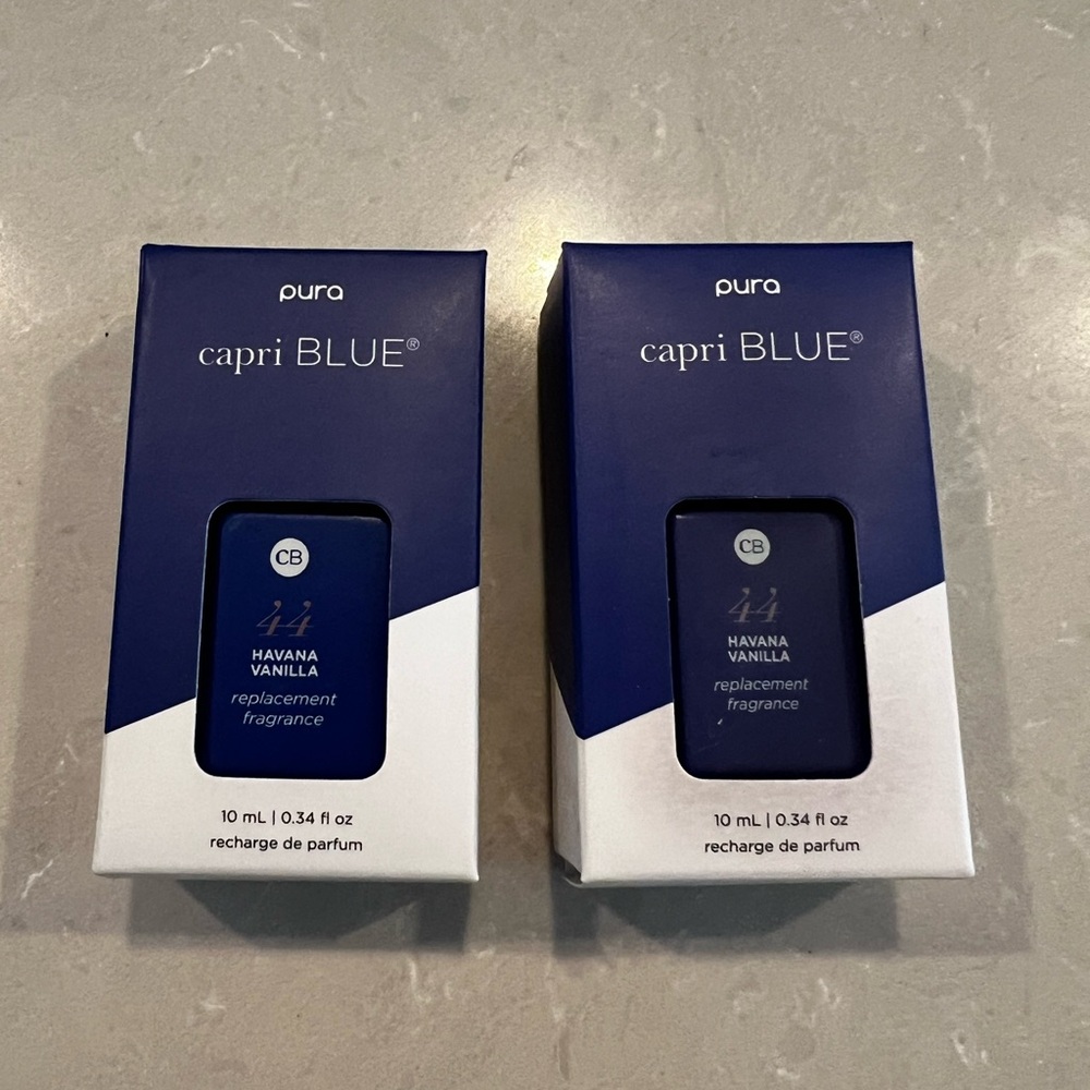 Two Pura Capri Blue Havana Vanilla scents